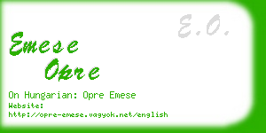 emese opre business card